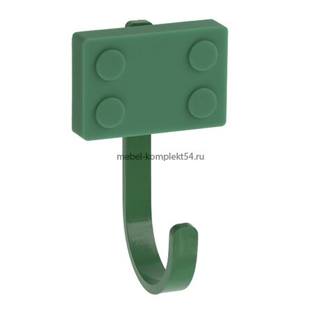 Крючок мебельный WM-BLOCK прямоугольник, зеленый