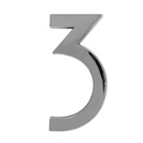 Номер дверной "3" Модерн, хром