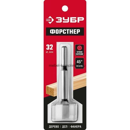 2993-32/ Фреза Форстнера Зубр по дереву, d=32 мм