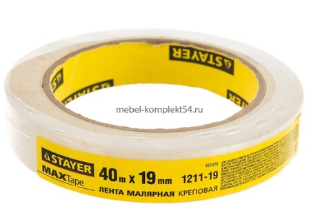 1211-19/ Лента малярная, креповая 19мм*40м