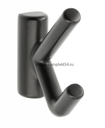 Крючок мебельный LENS, черный матовый (под заказ)