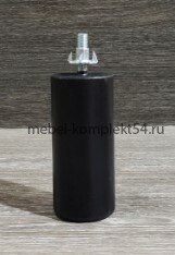 Опора мебельная из массива березы, сечение цилиндра. Черная. Размер 100*45 (под заказ)