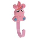 Крючок мебельный WM-UNICORN единорог, розовый