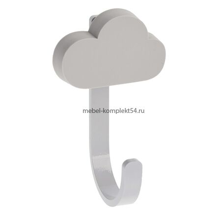 Крючок мебельный WM-CLOUD облако, серый